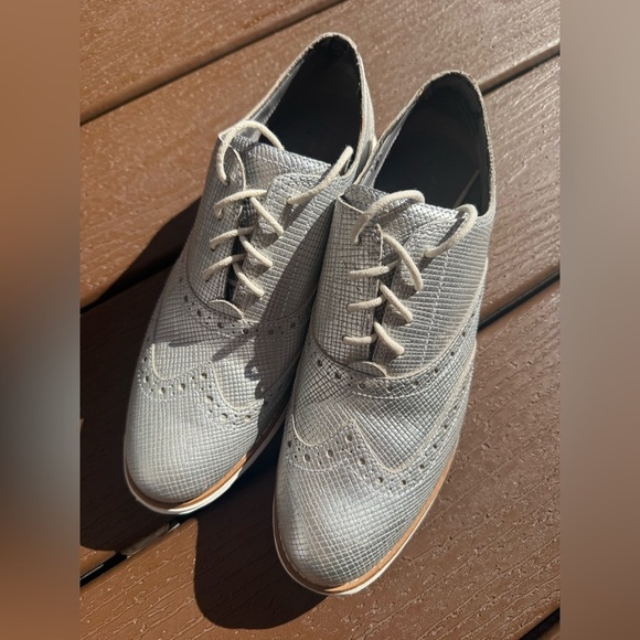Cole Haan Grand OS silver brogues size 7 - Picture 1 of 8